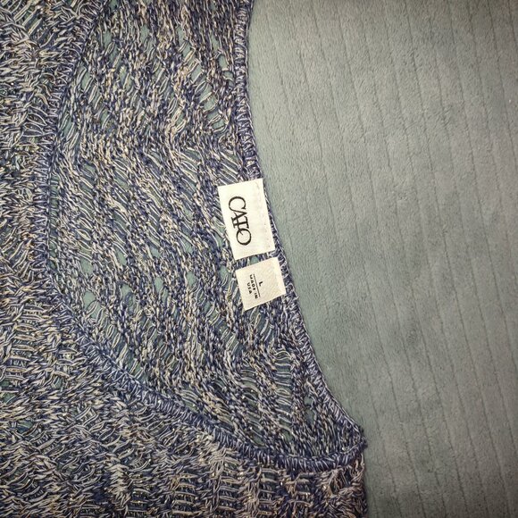 Cato Open Knit Blouse Duster Top Shirt Free Time Golden Reflex Wear Over - Picture 2 of 9